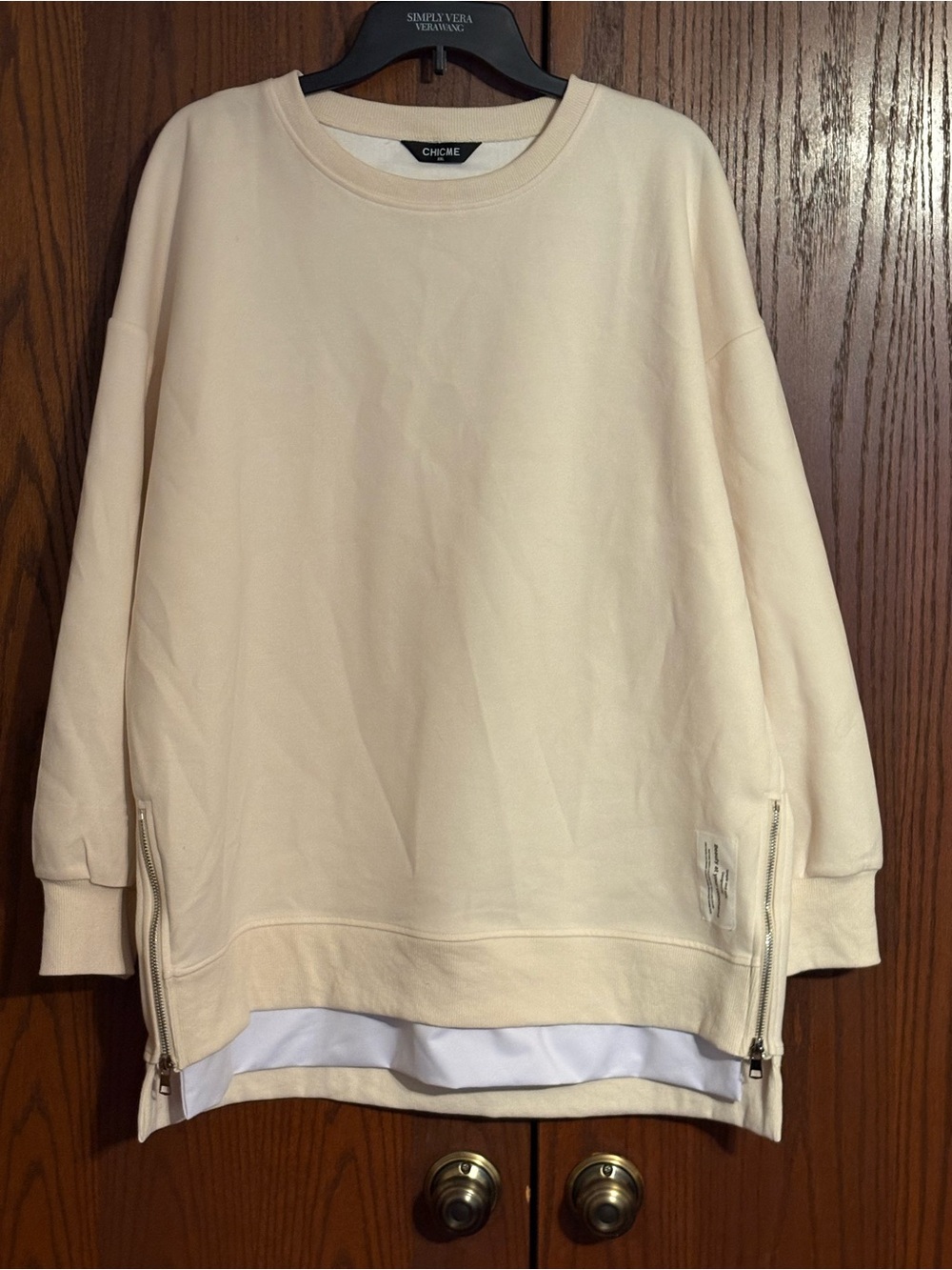 chicme Cream Crewneck Sweatshirt XXL